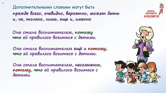 Найди указательные слова. Дополнительный текст допол. Доп слово.