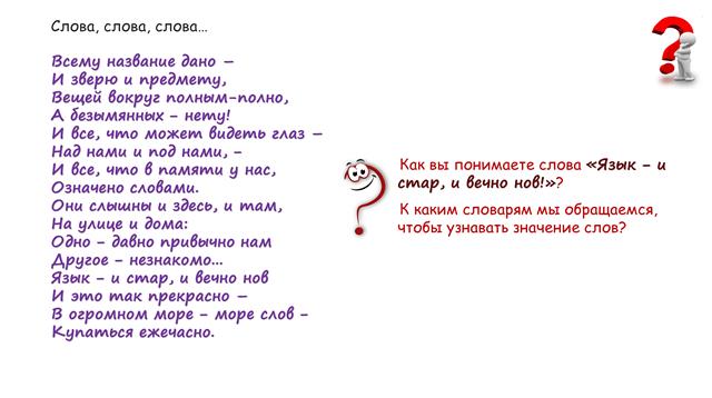 слово и его значение